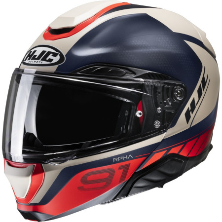 CASCO HJC RPHA 91 RAFINO MC1SF AZUL/ ROJO