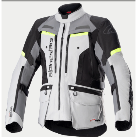 CHAQUETA ALPINESTARS BOGOTA PRO DRYSTAR GRIS AMARILLO FLUOR