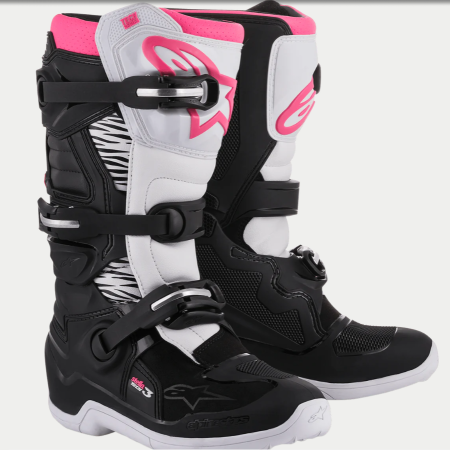 BOTA ALPINESTARS TECH-3 LADY BLANCA NEGRA ROSA