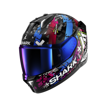 CASCO SHARK SKWAL i3 HELLCAT Black Chrom Blue
