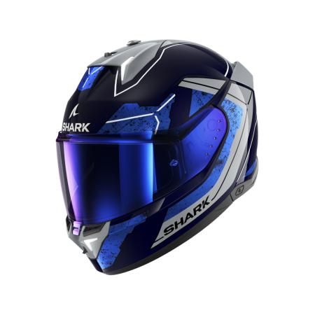 CASCO SHARK SKWAL i3 RHAD BLUE CHROM SILVER