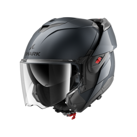 CASCO SHARK OXO BLANK Mat Black Mat