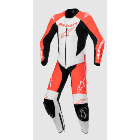 MONO NIÑO ALPINESTARS GP PLUS V2 1 PIEZA ROJO FLUOR/BLANCO