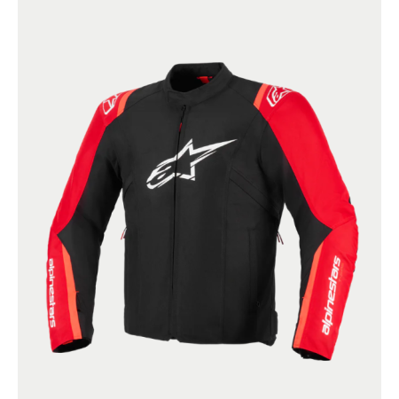 CHAQUETA ALPINESTARS T-SPS V2 WP NEGRO ROJO FLUOR