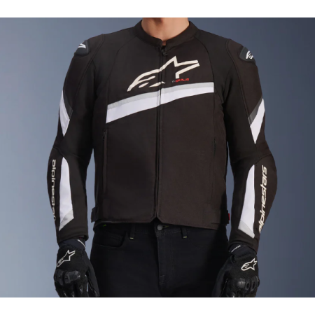 CAZADORA ALPINESTARS T-GP PLUS R V4 NEGRA BLANCA