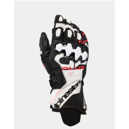 GUANTE ALPINESTARS GP PLUS R V3 NEGRO BLANCO ROJO FLUOR