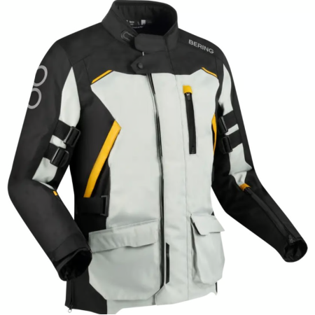 CAZADORA BERING ZEPHYR NEGRA GRIS AMARILLO