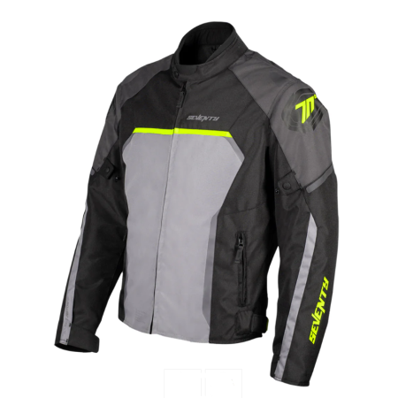 CAZADORA PISTON SEVENTY SD-JR 65 NEGRO GRIS AMARILLO