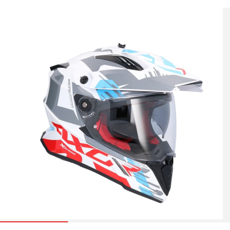 CASCO AXOR X-CROSS D/V X-1 BLANCO ROJO