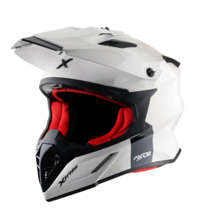 CASCO AXOR X-CROSS BLANCO BRILLO