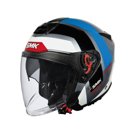 CASCO SMK GTJ ROVER AZUL ROJO BLANCO