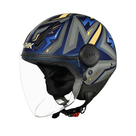CASCO SMK LAMINAR AZUL BRILLO