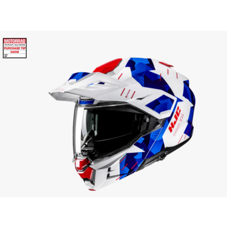 CASCO HJC i80 ROKI AZUL BLANCO ROJO BRILLO