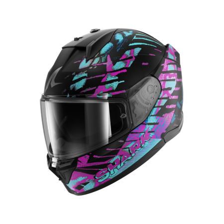 CASCO SHARK D-SKWAL 3 REPTAIA Mat Black Cameleon Black