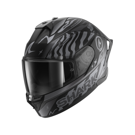 CASCO SHARK SKWAL CUP SPEED-FANCY Mat Black Anthracite Silver