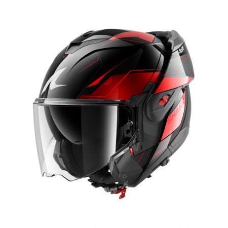 CASCO SHARK OXO MEKARIUM Black Chrom Red