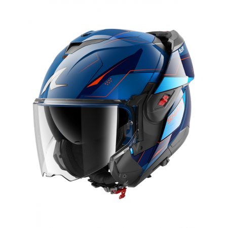 CASCO SHARK OXO MEKARIUM Blue Chrom Orange