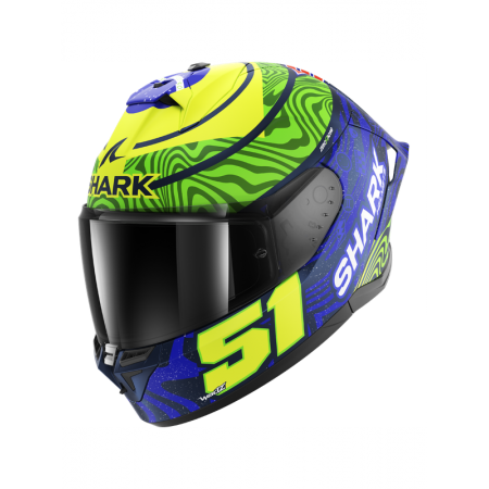 CASCO SHARK SKWAL CUP REPLICA GRANADO Mat Blue Green Yellow