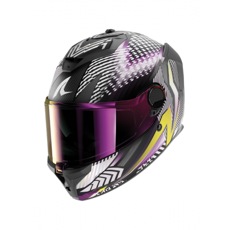 CASCO SHARK SPARTAN GT PRO CARBON STHYR Mat Carbon Violet Chrom