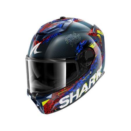 CASCO SHARK SPARTAN GT PRO CARBON SPEED-VIB Carbon Anthracite Blue
