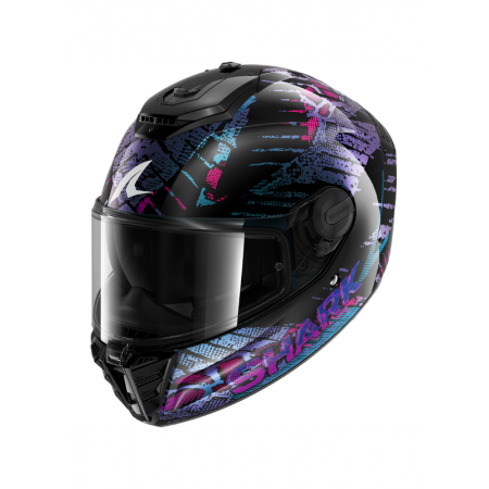 CASCO SHARK SPARTAN RS REPTAIA Black Blue Glitter