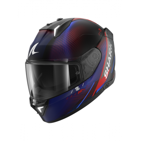 CASCO SHARK SKWAL i3 SPEED-TECH Mat Black Red Blue