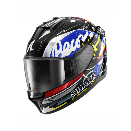 CASCO SHARK D-SKWAL 3 STREETRUSH Black Blue Chrom