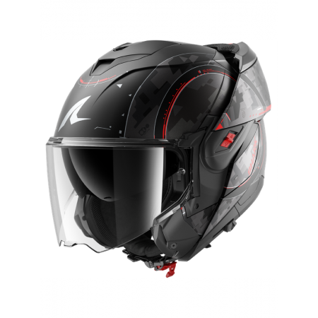 CASCO SHARK OXO GANG Mat Black Anthracite Silver