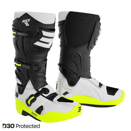 BOTA SHOT RACE 8 NEGRA AMARILLO FLUOR