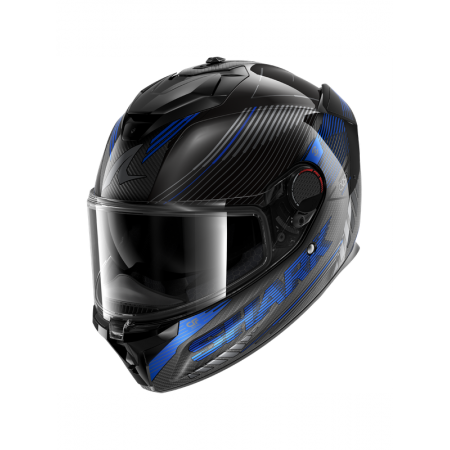 CASCO SHARK SPARTAN GT PRO Carbon AXIUM Carbon Anthracite Blue