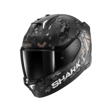 CASCO SHARK SKWAL i3 HELLCAT Mat Black Chrom Purple