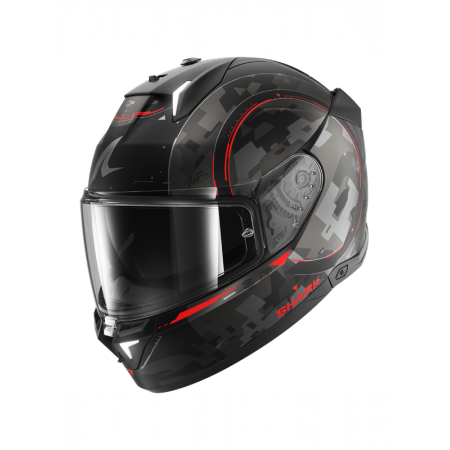 CASCO SHARK SKWAL i3 GANG Mat Black Anthracite Red