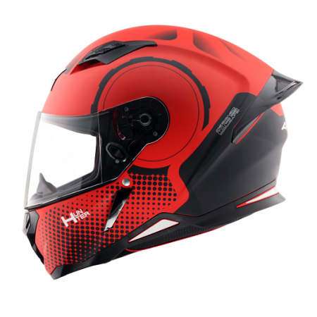 CASCO AXOR HUNTER SPEAR NEGRO ROJO