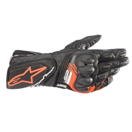 GUANTES ALPINESTARS SP8 V3 NEGRO / ROJO FLUOR