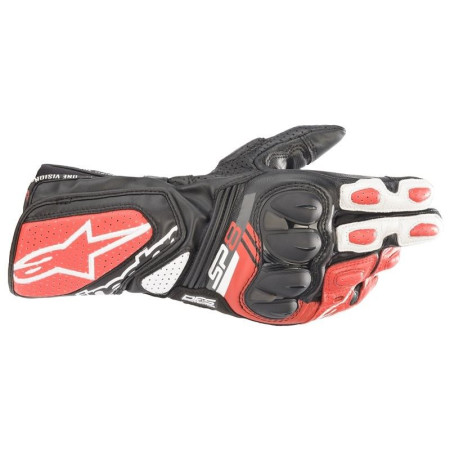 GUANTES ALPINESTARS SP8 V3 NEGRO /BLANCO/ ROJO