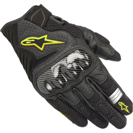 GUANTE ALPINESTARS SMX-1-AIR V2 NEGRO AMARILLO FLUOR