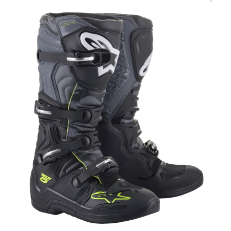 BOTA ALPINESTARS TECH-5 NEGRA GRIS AMARILLO FLUOR